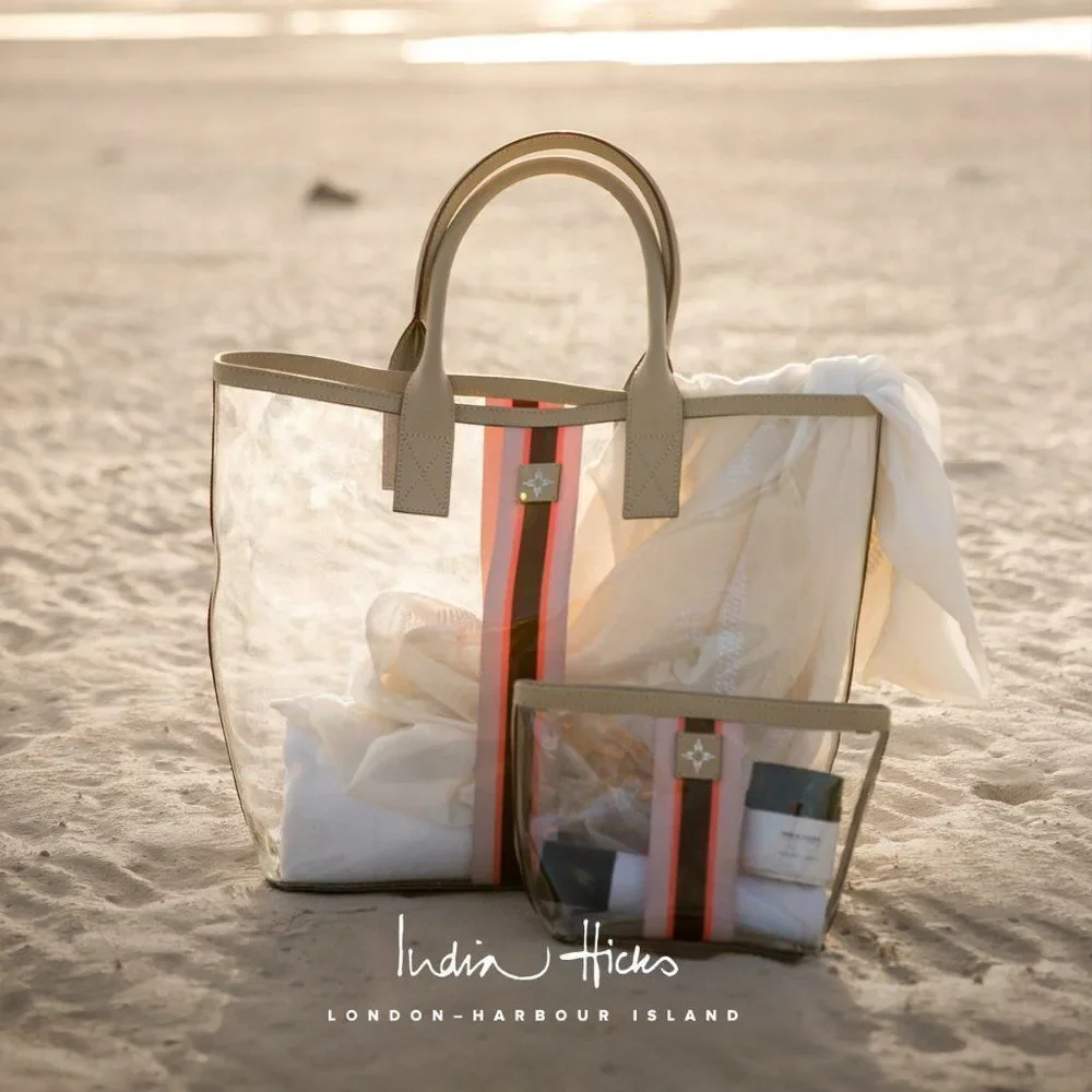 India Hicks Pink Sands Tote - NEW